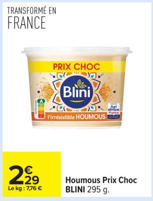 Houmous Prix Choc