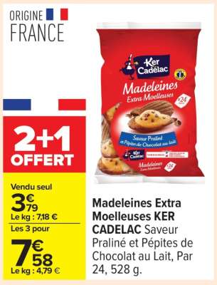 Madeleines Extra Moelleuses Ker Cadelac