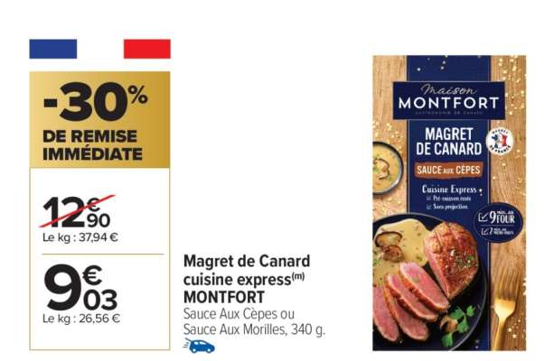 Magret de Canard cuisine express MONTFORT