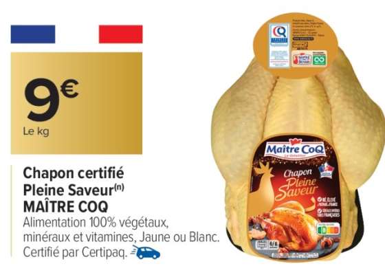 CHAPON CERTIFIÉ PLEINE SAVEUR "MAÎTRE COQ"