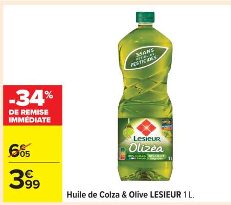 Huile de Colza & Olive LESIEUR 1 L