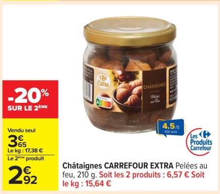 Châtaignes CARREFOUR EXTRA