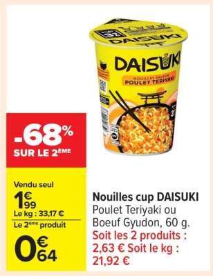 Nouilles cup DAISUKI