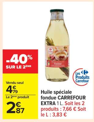 Huile spéciale fondue CARREFOUR EXTRA 1 L