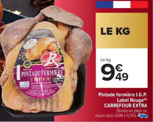 Pintade fermière I.G.P. Label Rouge