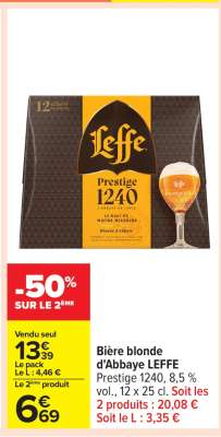 Bière blonde d'Abbaye LEFFE