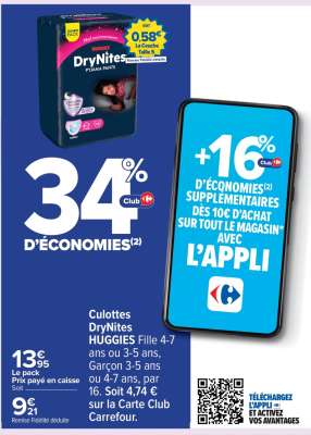 Culottes DryNites HUGGIES