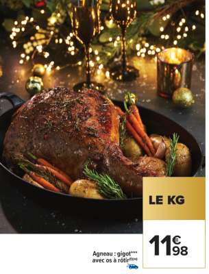 Agneau : gigot***avec os à rôtir