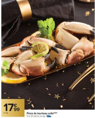 PINCE DE TOURTEAU CUITE