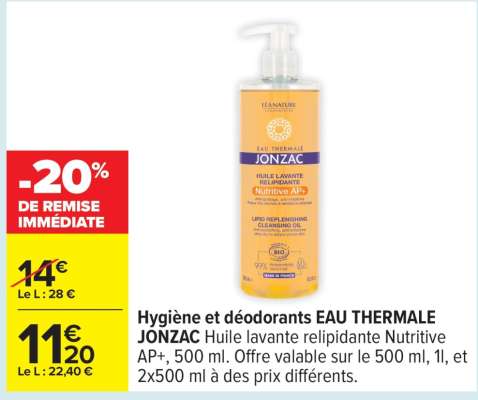 Hygiène & déodorants EAU THERMALE JONZAC