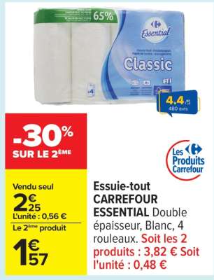 Essuie-tout CARREFOUR ESSENTIAL