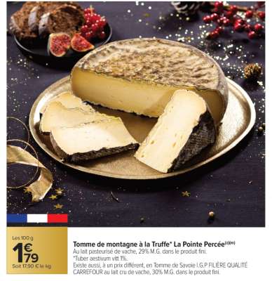 Tomme de montagne à la Truffe* La Pointe Percée
