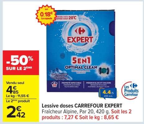 Lessive doses CARREFOUR EXPERT