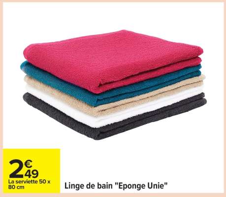 Linge de bain "Eponge Unie"