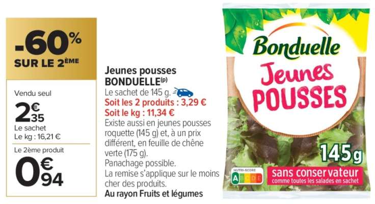 Jeunes pousses BONDUELLE