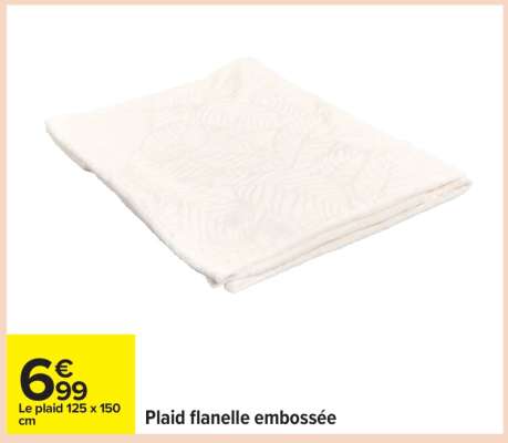 Plaid flanelle embossée