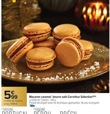 Macaron caramel beurre salé Carrefour Sélection