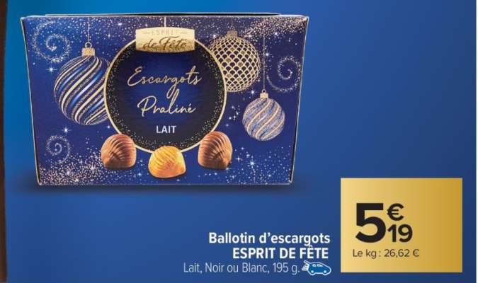 Ballotin d'escargots ESPRIT DE FÊTE