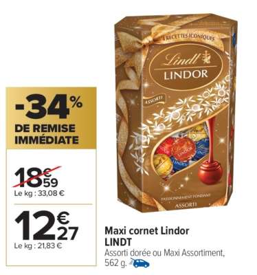 Maxi cornet Lindor LINDT