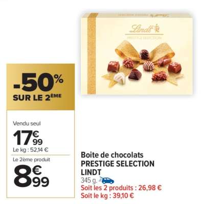 Boite de chocolats PRESTIGE SELECTION LINDT