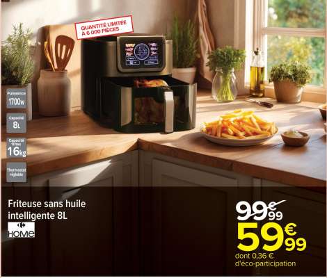 Friteuse sans huile intelligente 8L