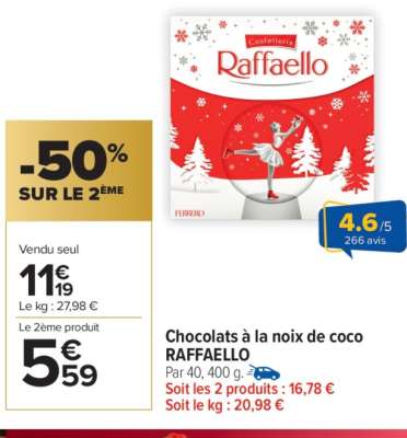 Chocolats à la noix de coco RAFFAELLO