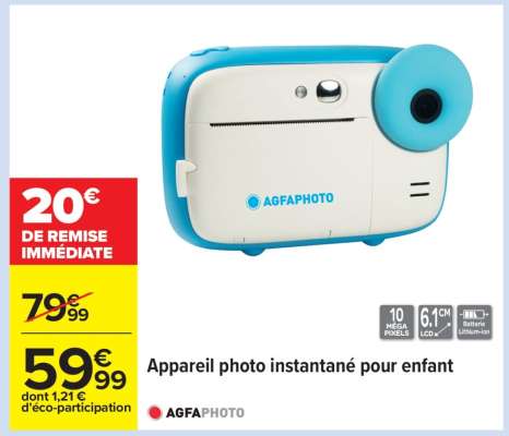 Appareil photo instantané pour enfant