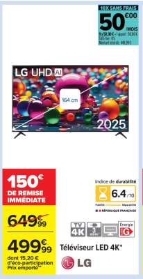 Téléviseur LED 4K LG