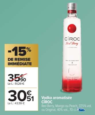 Vodka Aromatisée Cîroc
