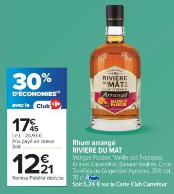 Rhum arrangé RIVIERE DU MAT