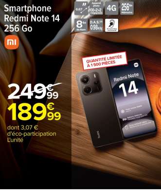 Smartphone Redmi Note 14 256 Go