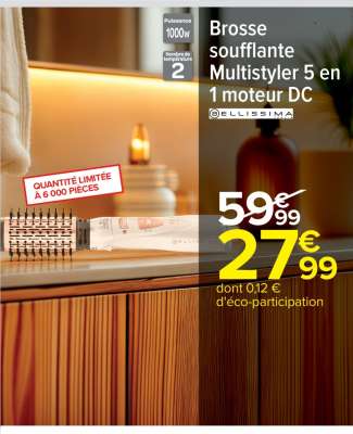 Brosse soufflante Multistyler 5 en 1 moteur DC