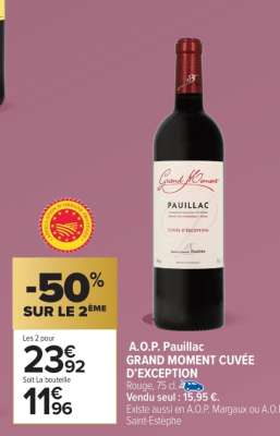 A.O.P. Pauillac GRAND MOMENT CUVÉE D'EXCEPTION