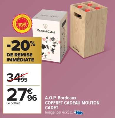 A.O.P. Bordeaux COFFRET CADEAU MOUTON CADET