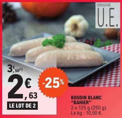 BOUDIN BLANC BAHIER