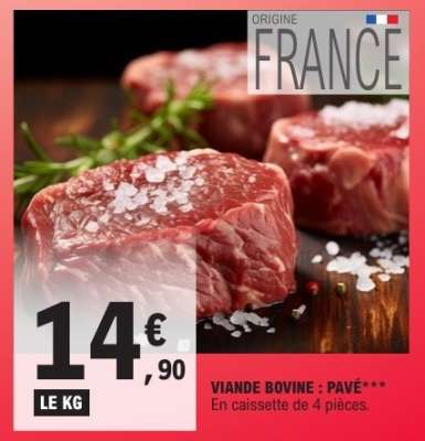 Viande Bovine : Pavé***