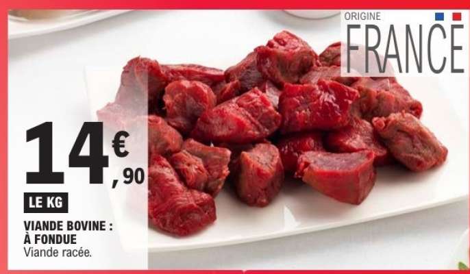 Viande Bovine : À Fondue