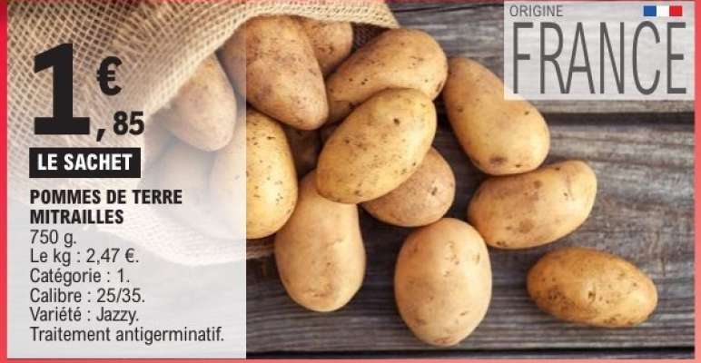 POMMES DE TERRE MITRAILLES