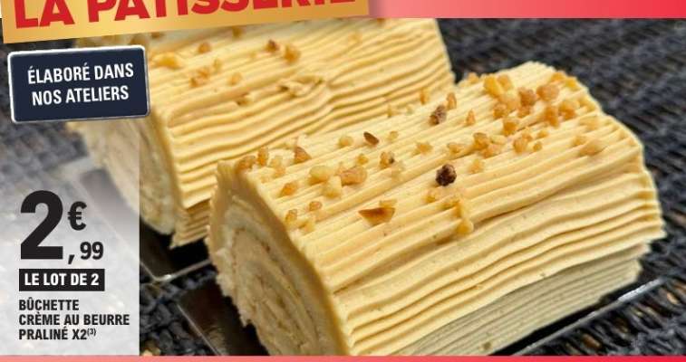 Bûchette Crème au Beurre Praliné