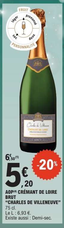 AOP Crémant de Loire Brut Charles de Villeneuve