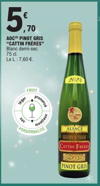 AOC PINOT GRIS 'CATTIN FRÈRES'