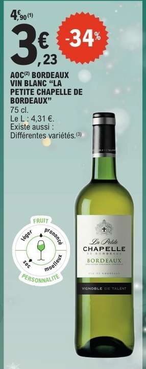 AOC Bordeaux Vin Blanc 'La Petite Chapelle de Bordeaux'