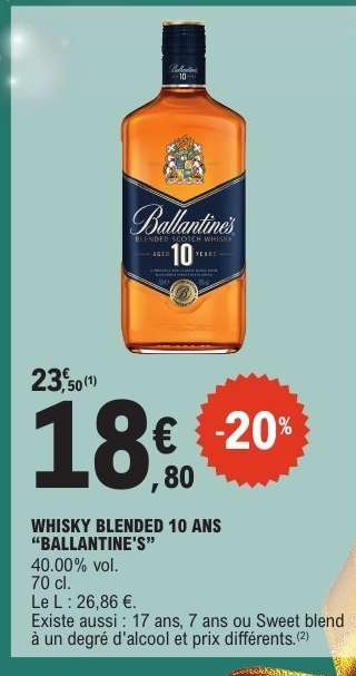 WHISKY BLENDED 10 ANS 'BALLANTINE'S'