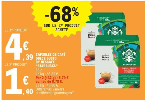 CAPSULES DE CAFÉ DOLCE GUSTO BY NESCAFÉ “STARBUCKS”