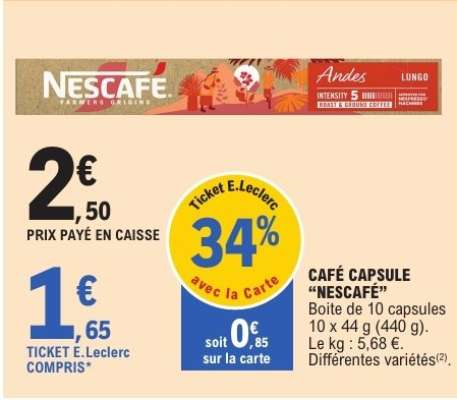 CAFÉ CAPSULE “NESCAFÉ”