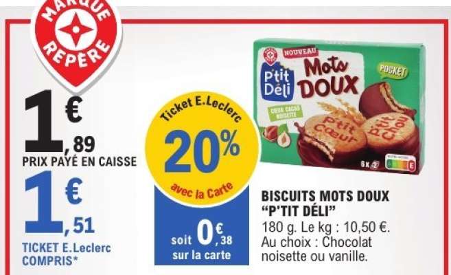 BISCUITS MOTS DOUX “P’TIT DÉLI”