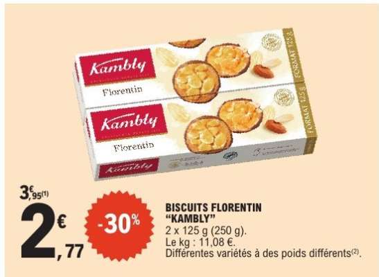 Biscuits Florentin Kambly