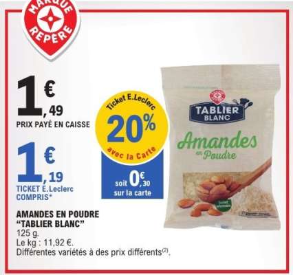 Amandes en poudre "Tablier Blanc"