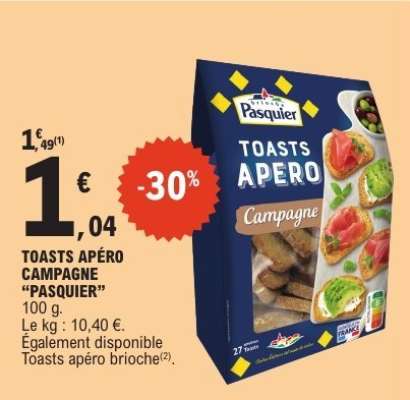 TOASTS APERO CAMPAGNE PASQUIER
