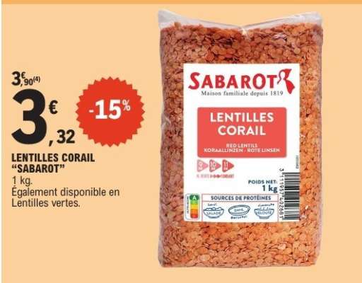 LENTILLES CORAIL "SABAROT"